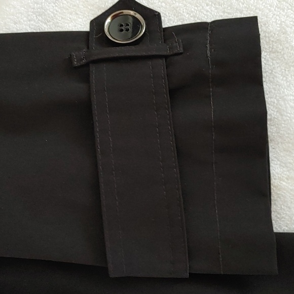 London Fog Short Black Belted Trench Coat with Hood Size M (1390) - Picture 3 of 10